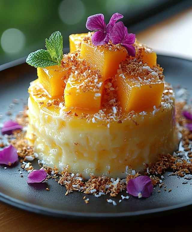 Pouding mangue noix de coco