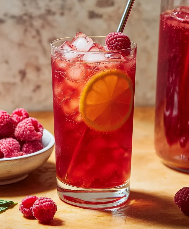 Thé glacé framboise sans sucre