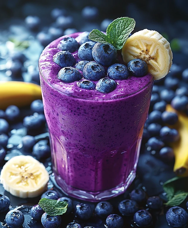 Smoothie myrtille banane
