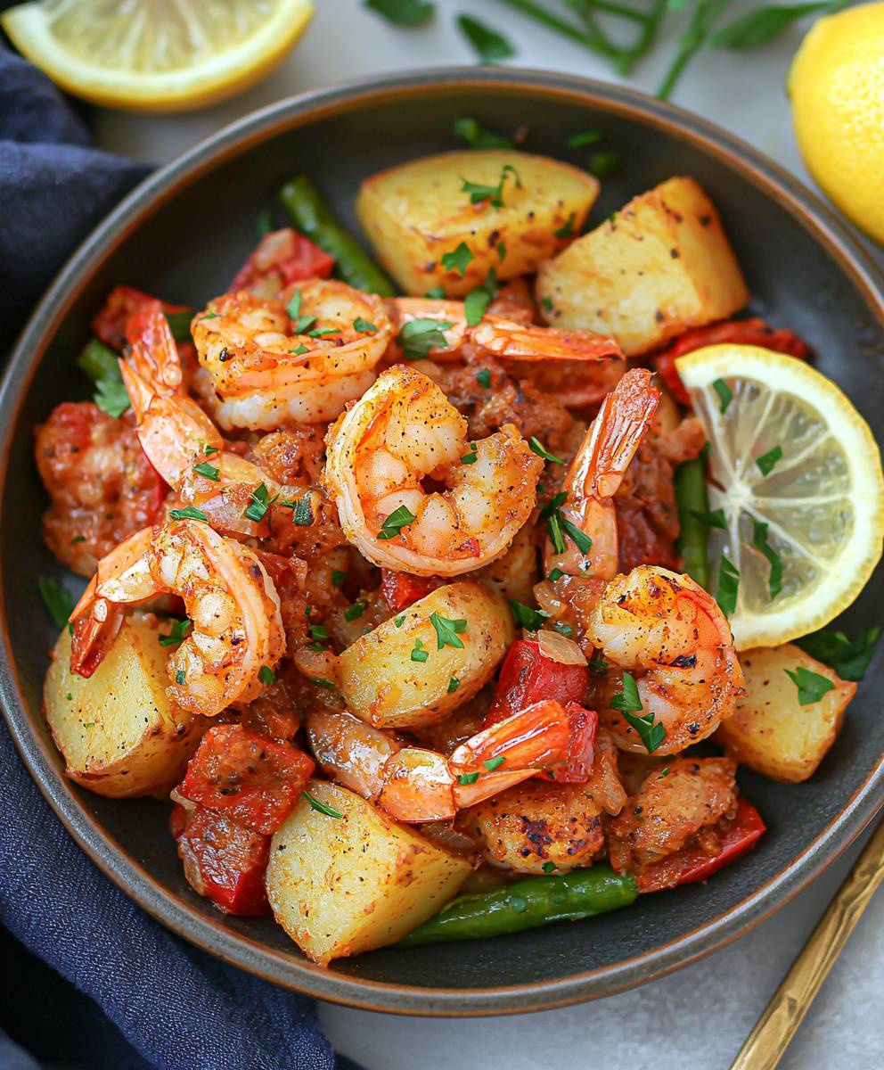 Crevettes cajun au citron