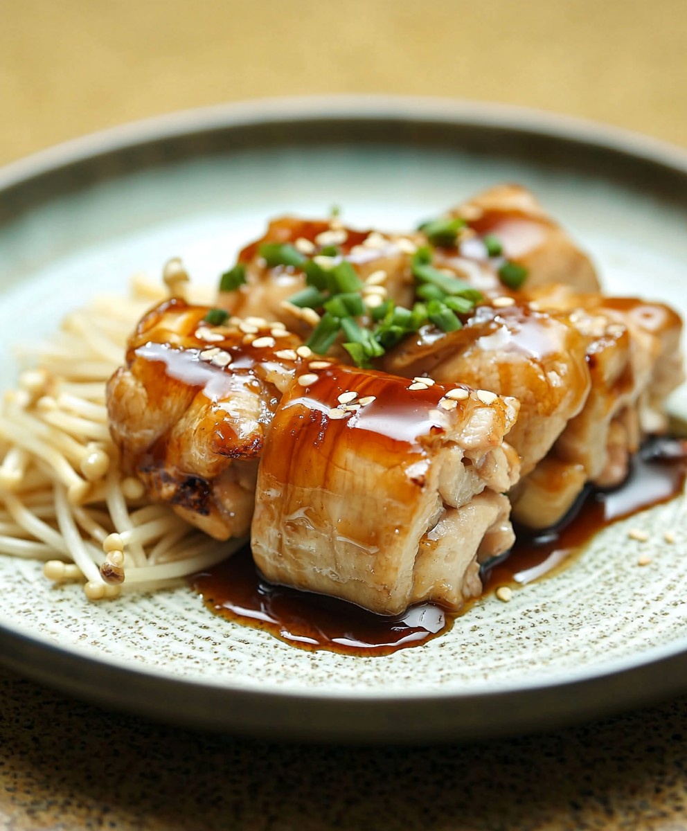 Rouleaux de porc aux champignons