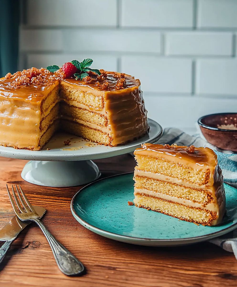 Gâteau au caramel ancien