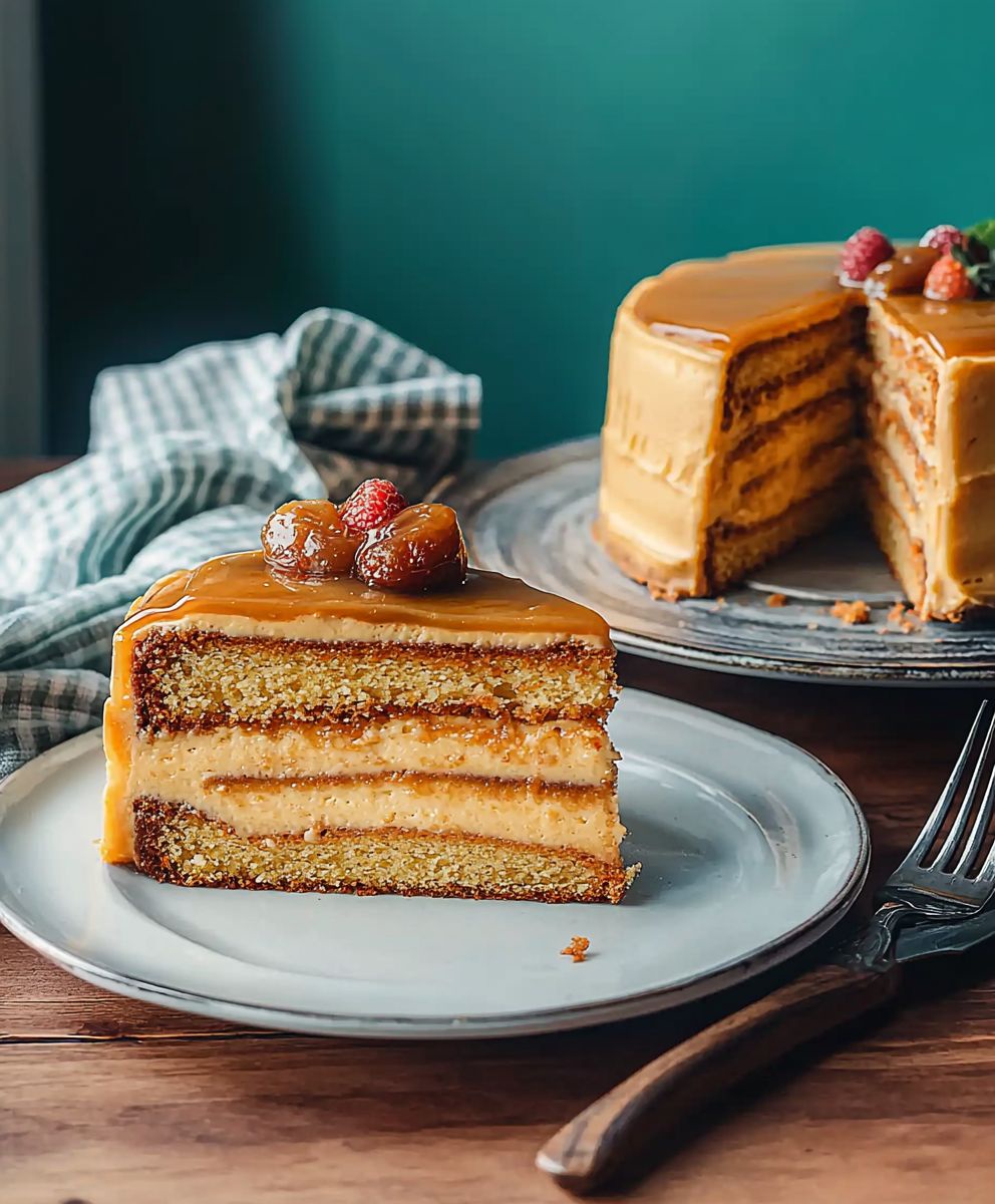 Gâteau au caramel ancien