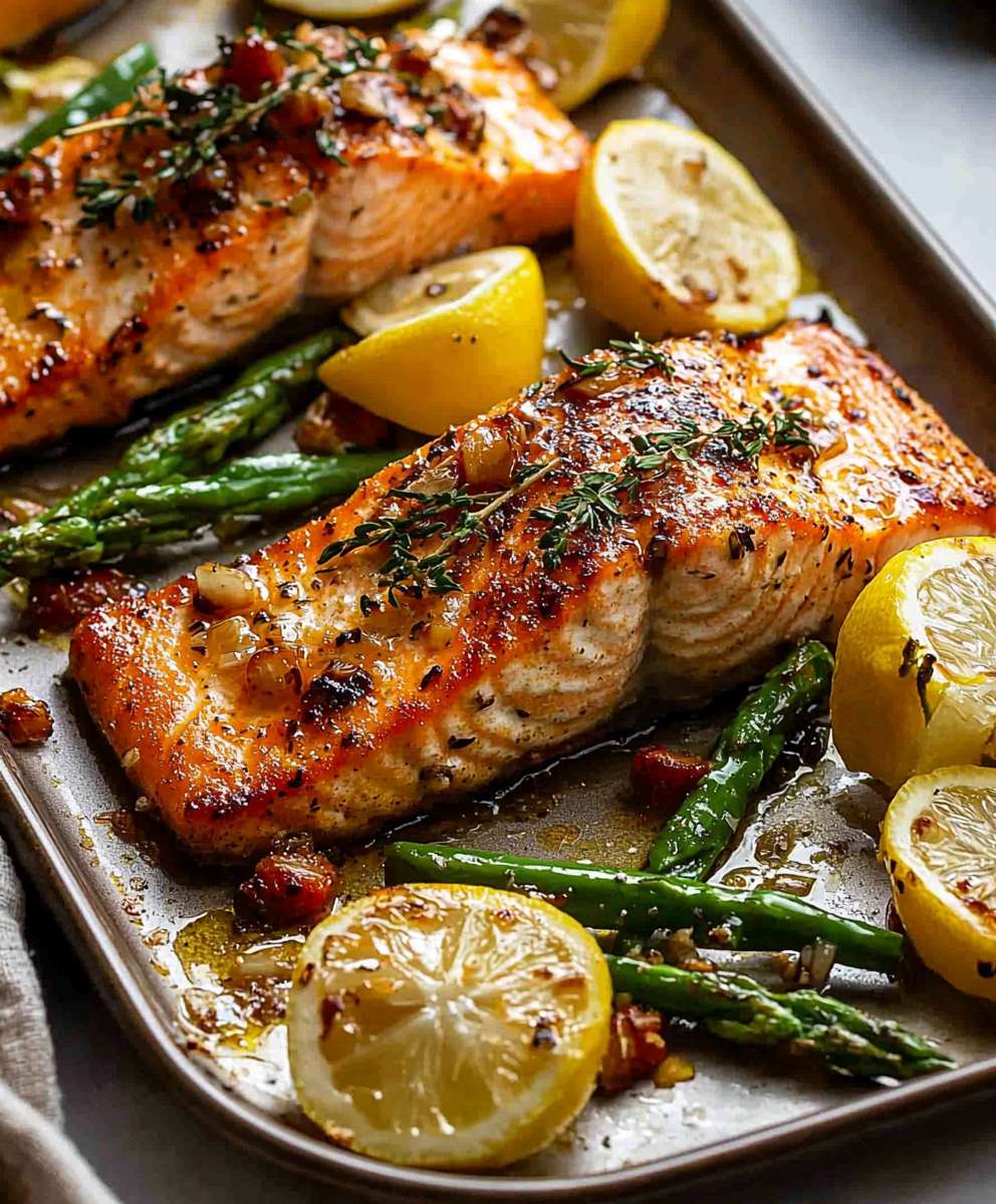 Saumon au citron et à l'ail