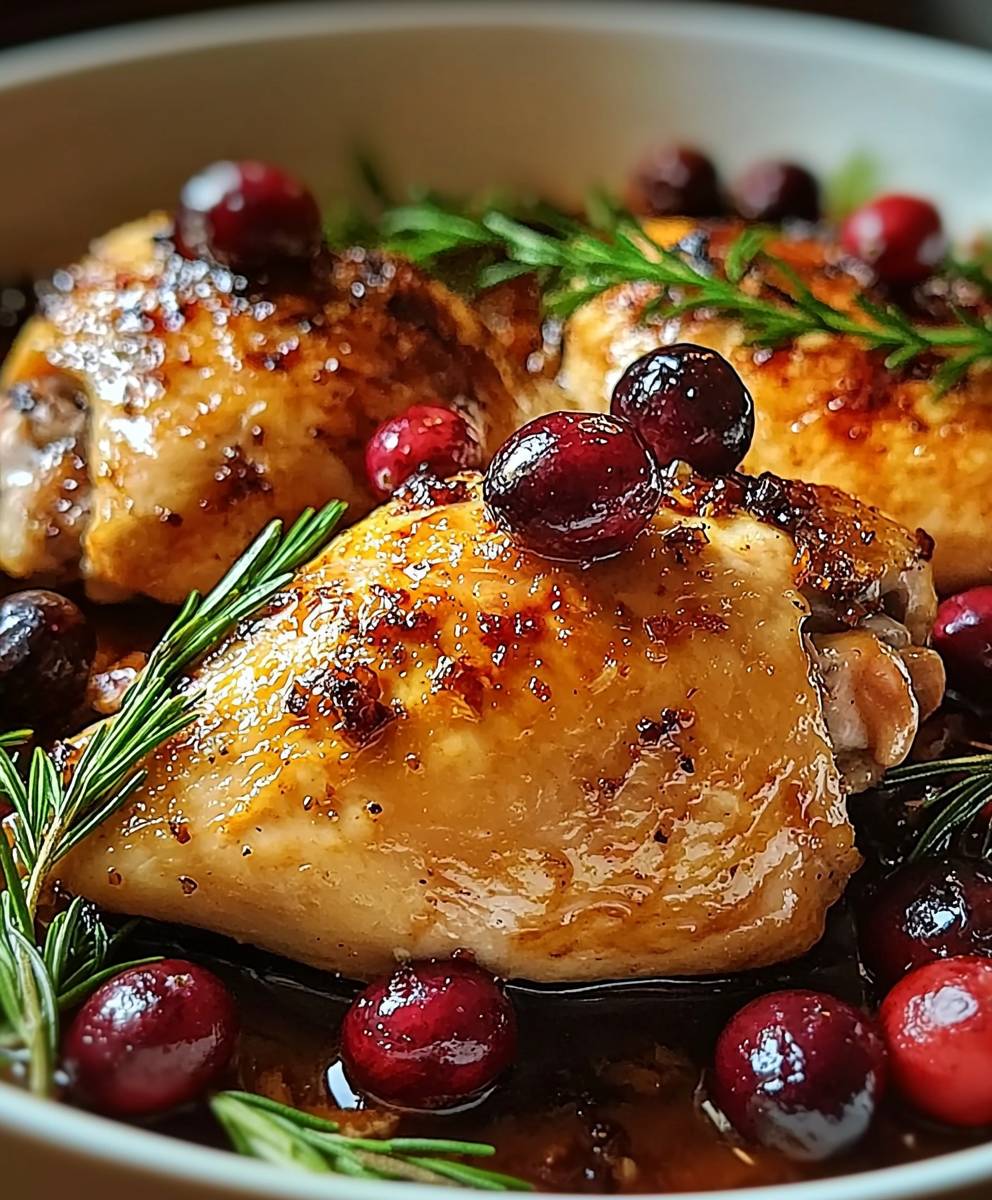 Poulet aux canneberges