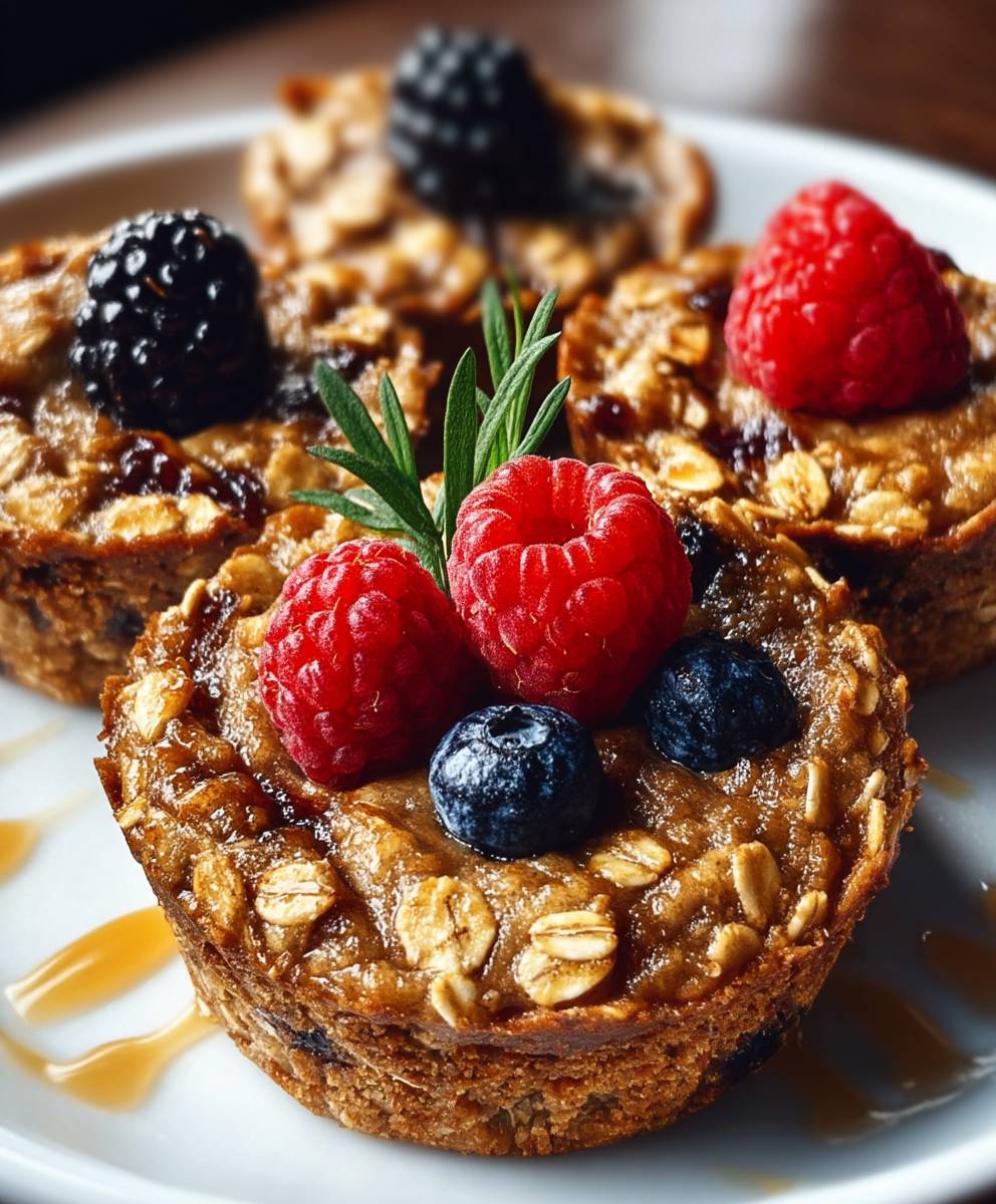 Muffins flocons avoine cuits four