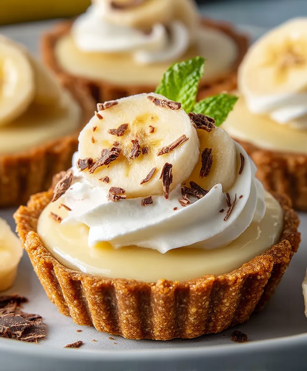 Tartes crème banane sans cuisson