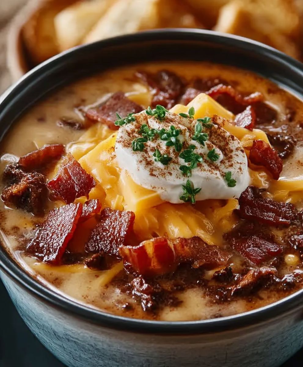 Soupe bacon fromage