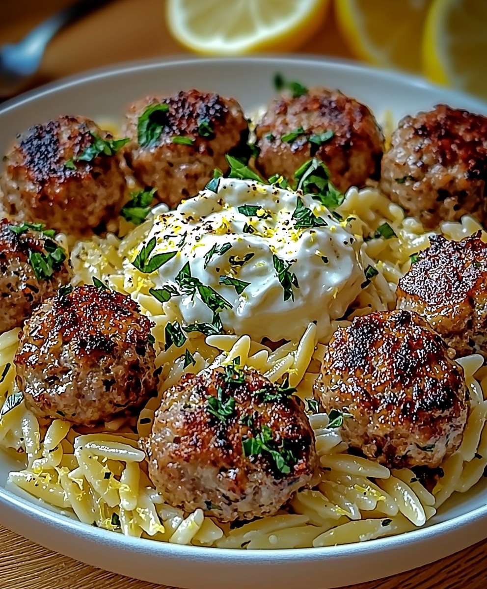 Boulettes grecques orzo citronné