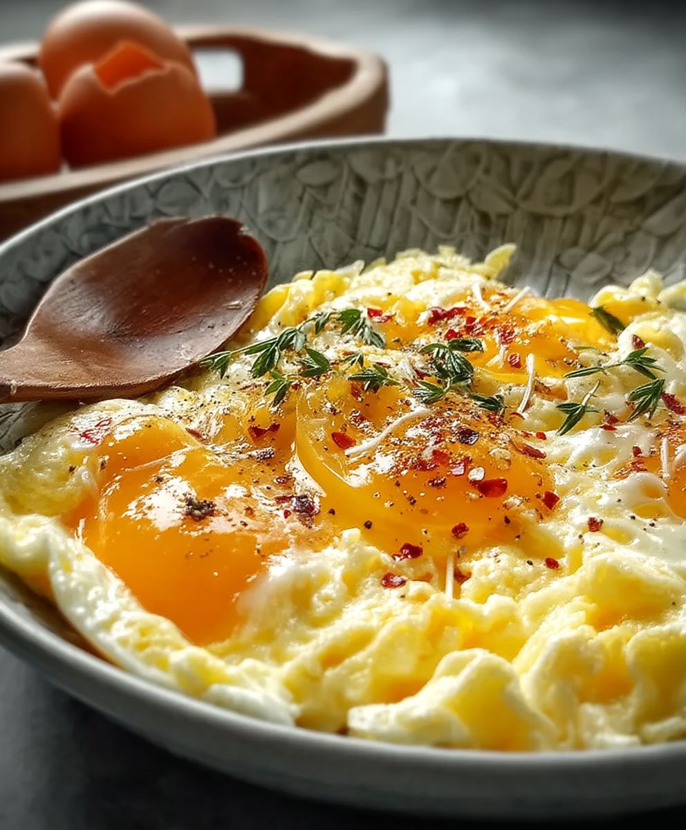 Oeufs brouillés crémeux