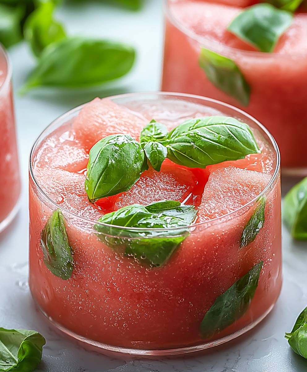 Pastèque basilic rafraîchissant