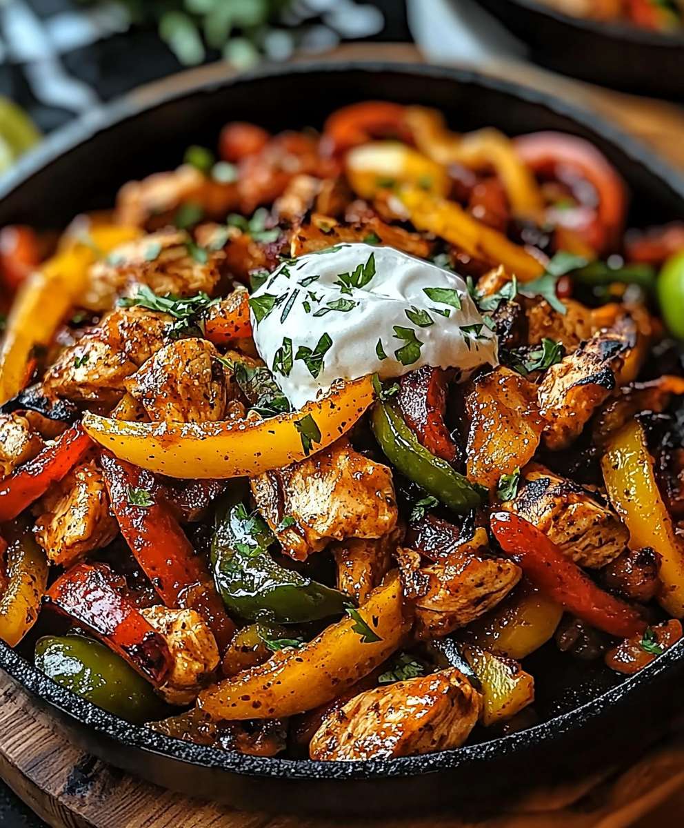 Fajitas au poulet poêlée