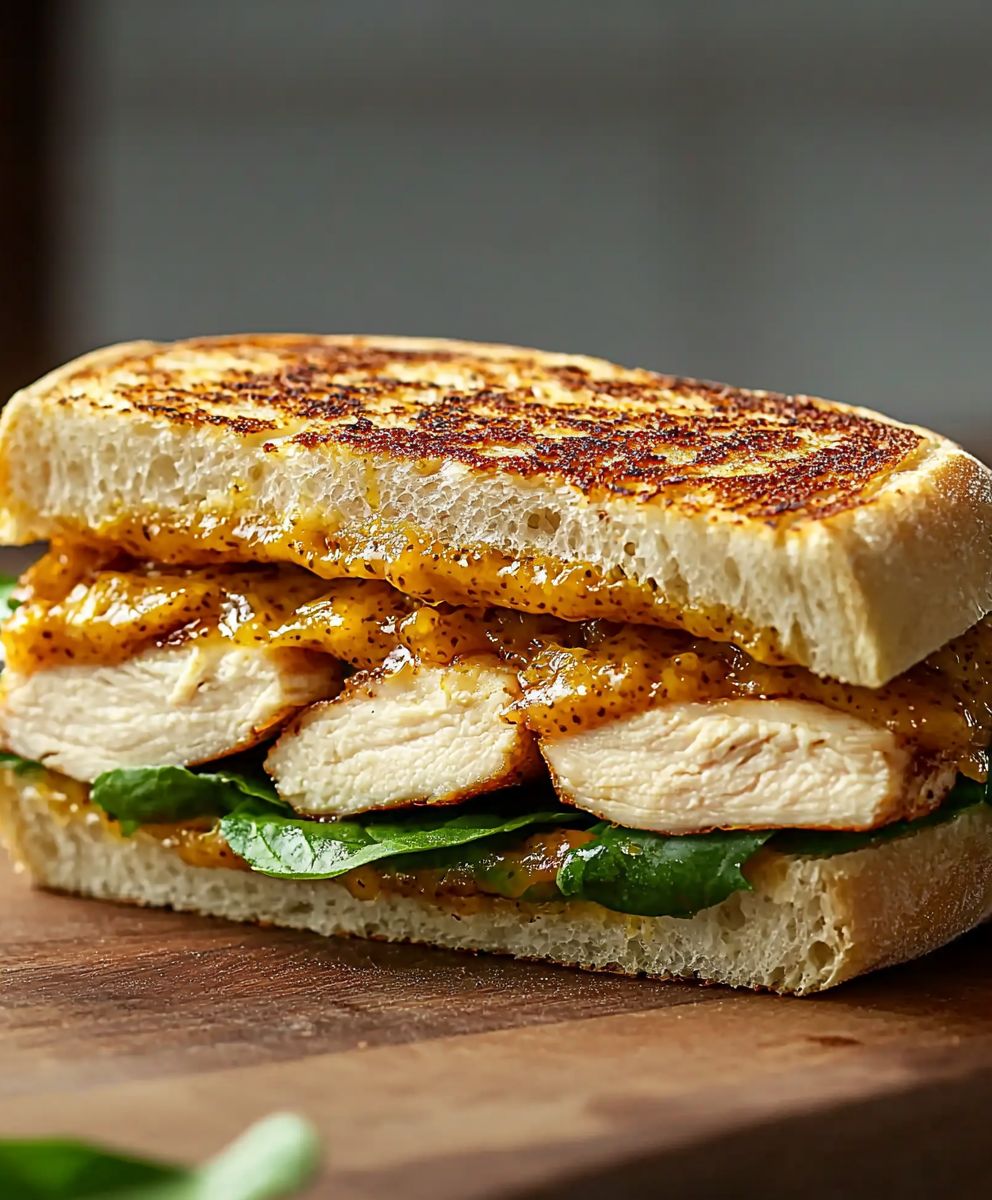 Panini au poulet moutarde miel