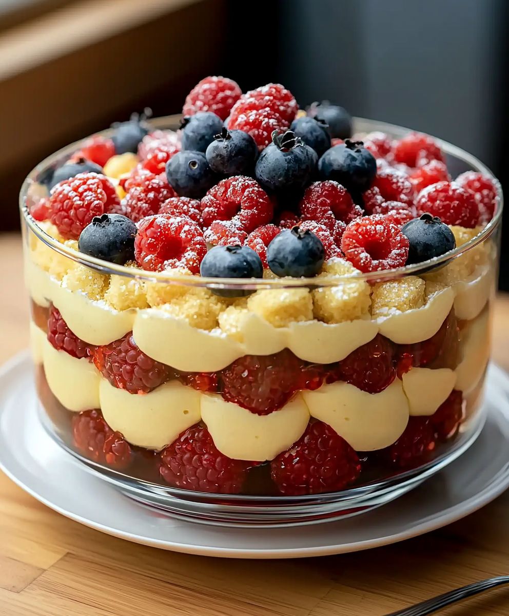 Trifle vanille et baies