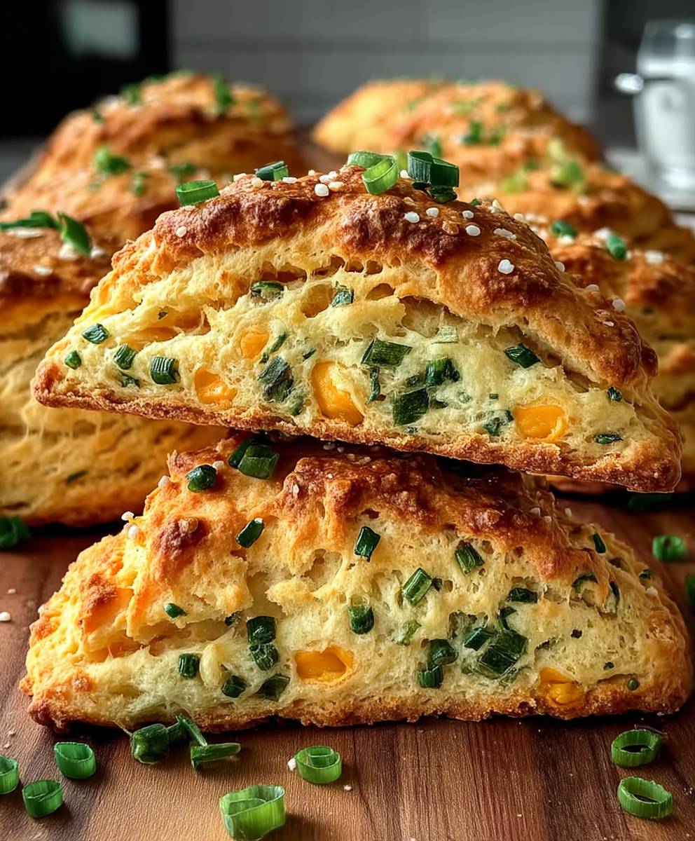 Scones cheddar ciboulette