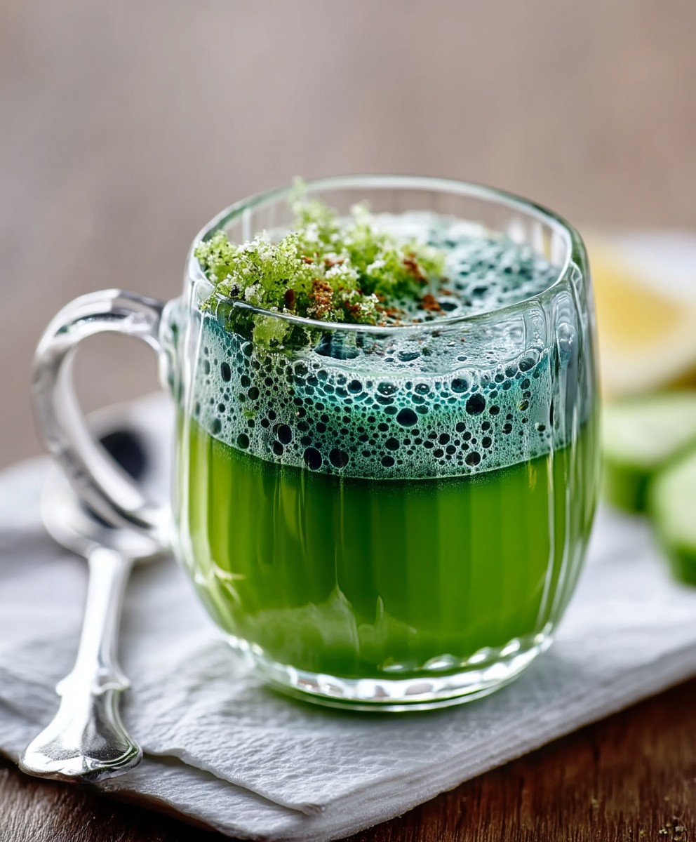 Smoothie celeri concombre kale spiruline