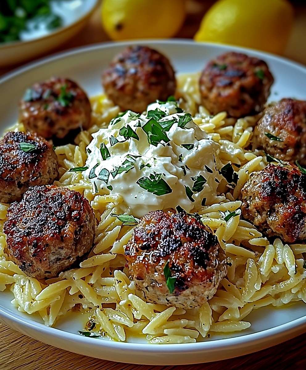 Boulettes grecques orzo citronné