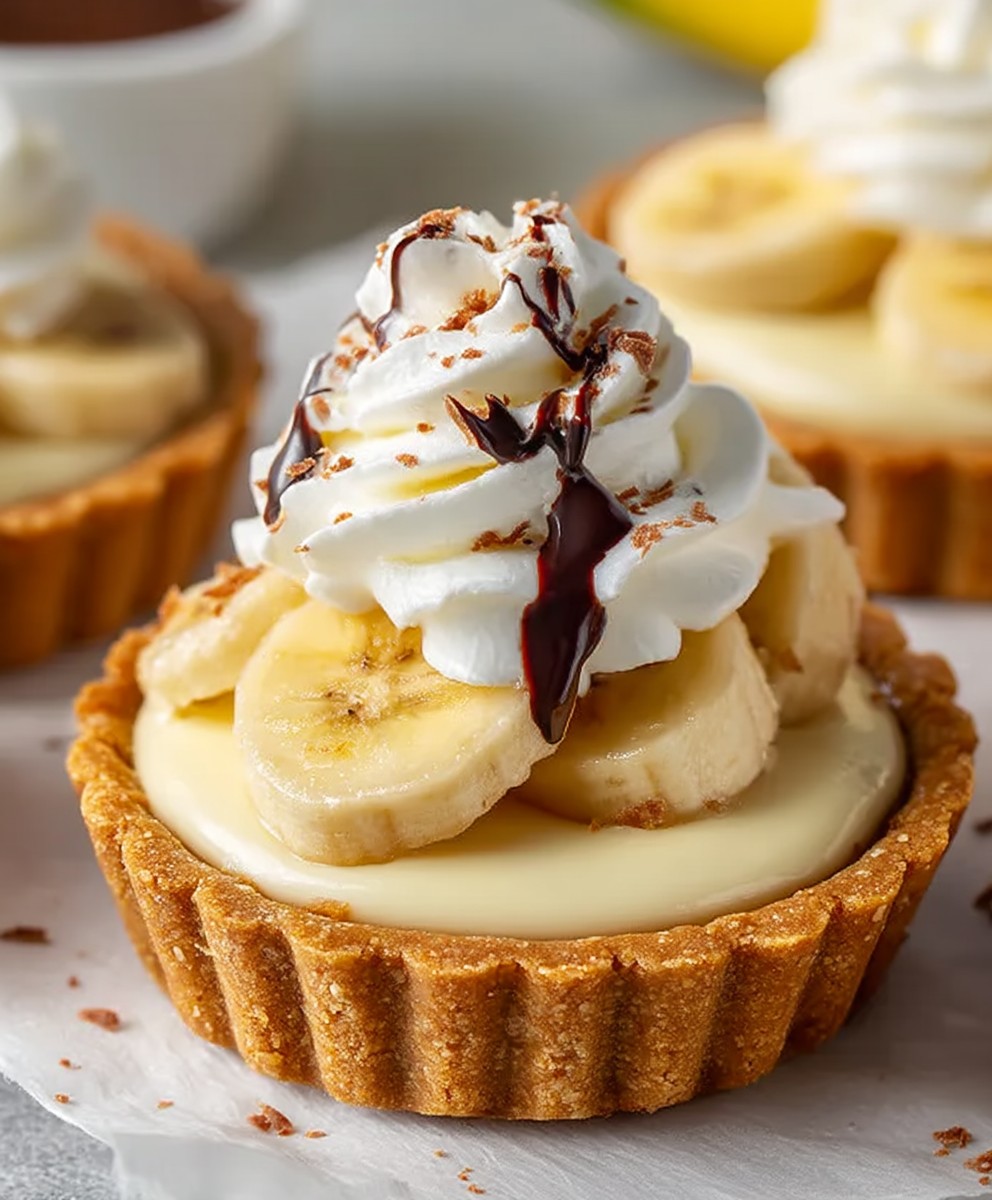 Tartes crème banane sans cuisson