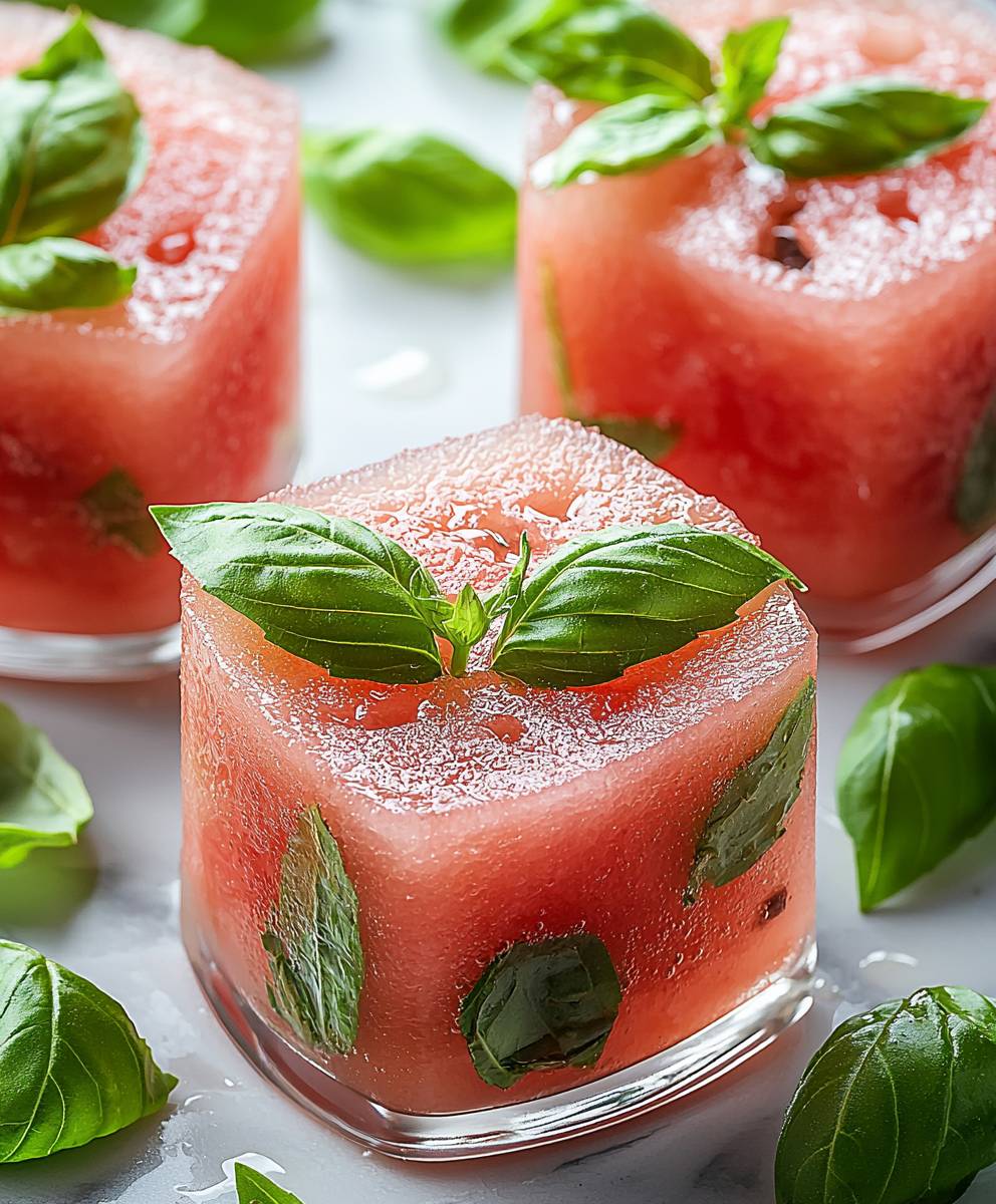 Pastèque basilic rafraîchissant