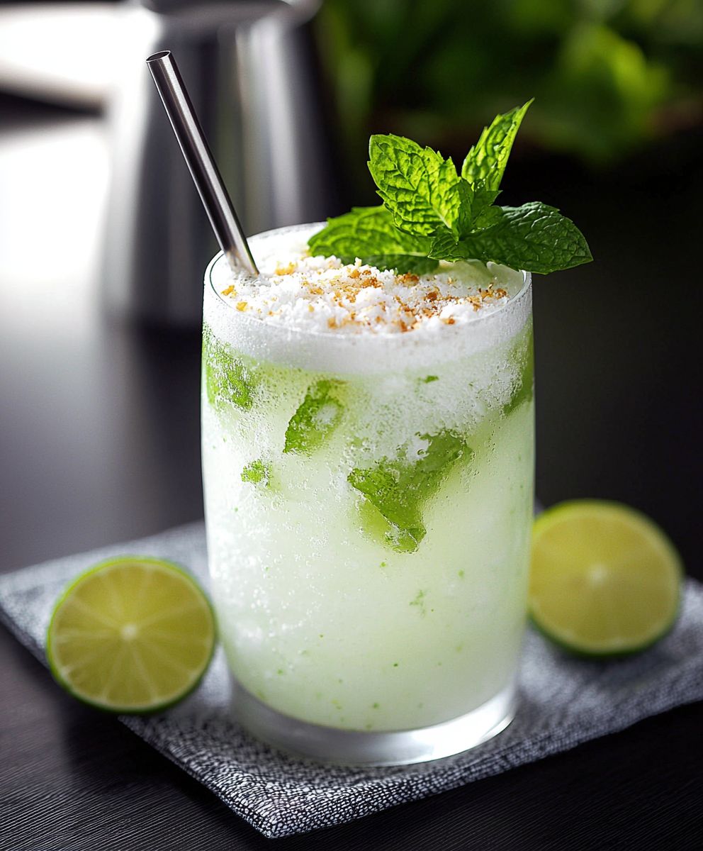 Cocktail sans alcool mojito coco