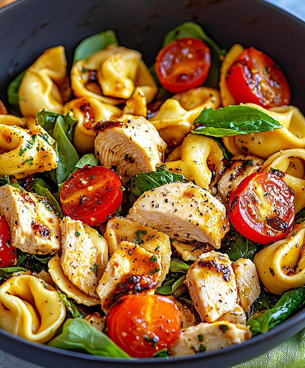 Salade tortellinis poulet balsamique