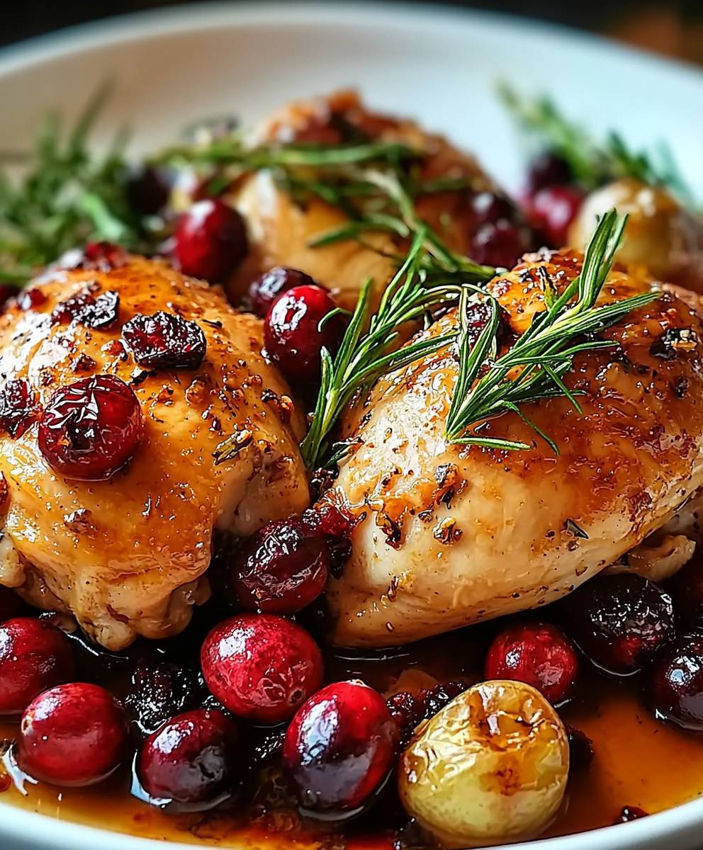 Poulet aux canneberges