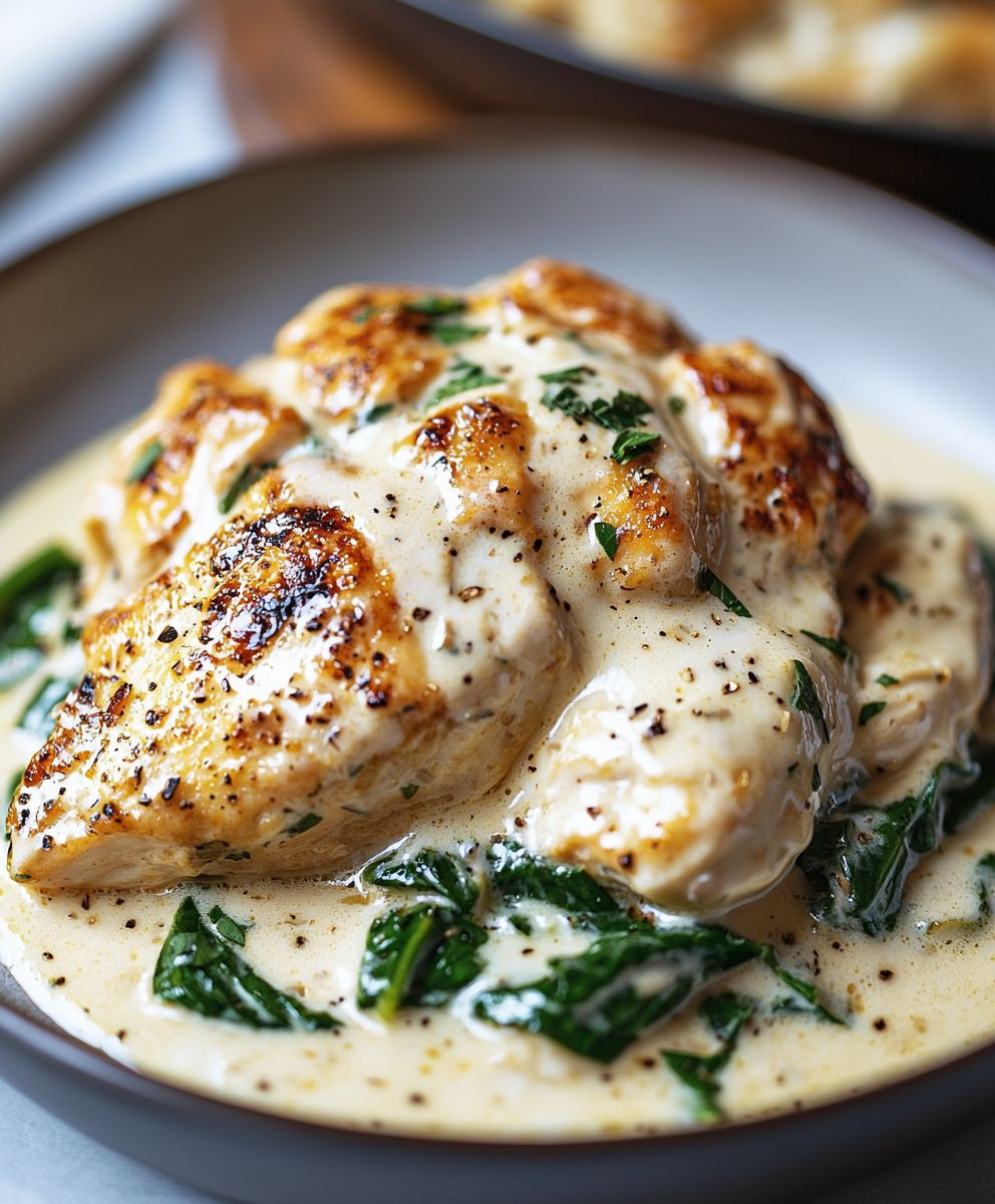 Poulet crémeux florentine