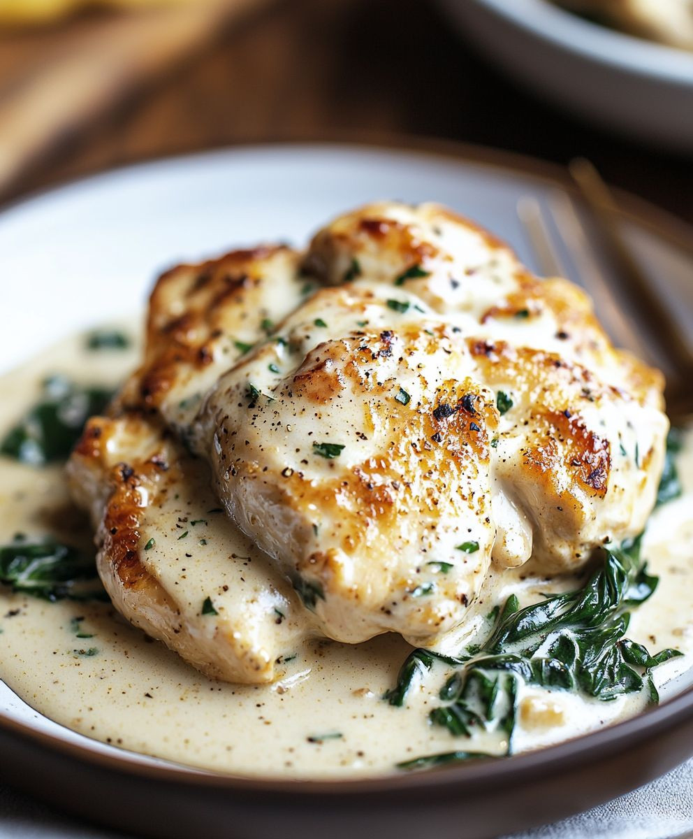 Poulet crémeux florentine