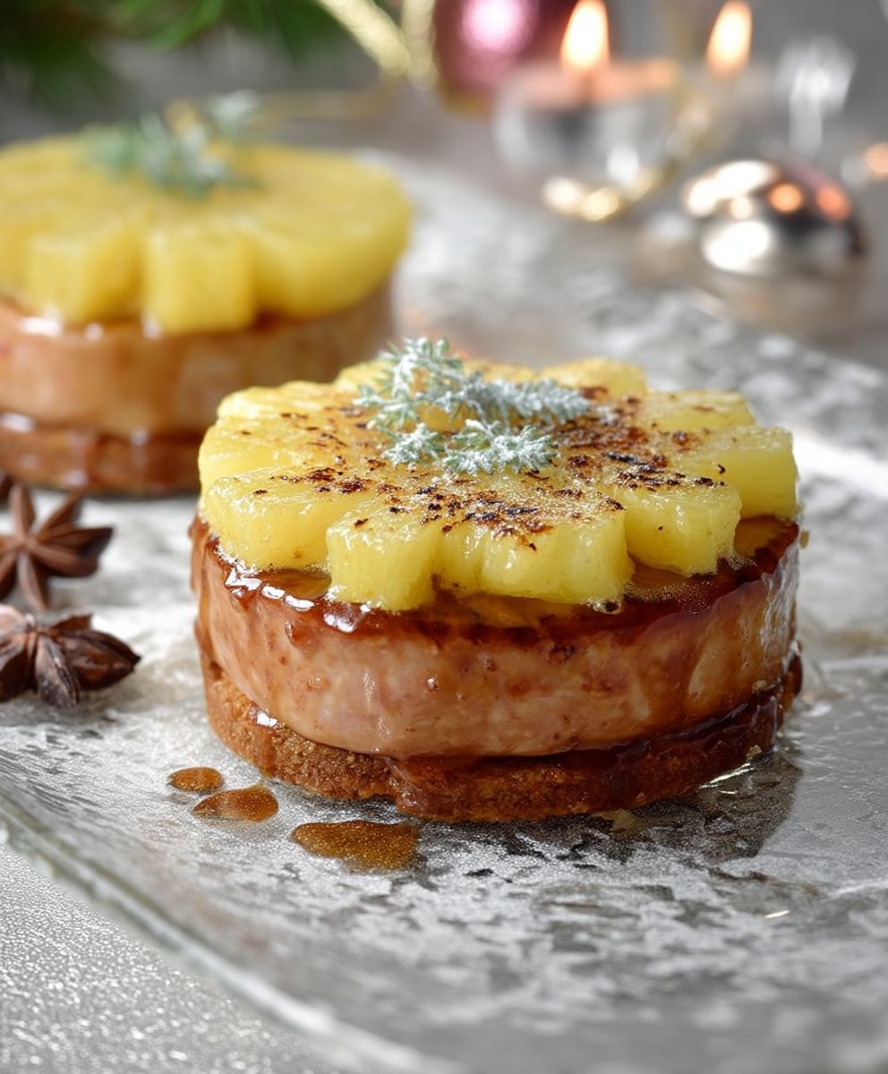 Tatin foie gras pommes flambées