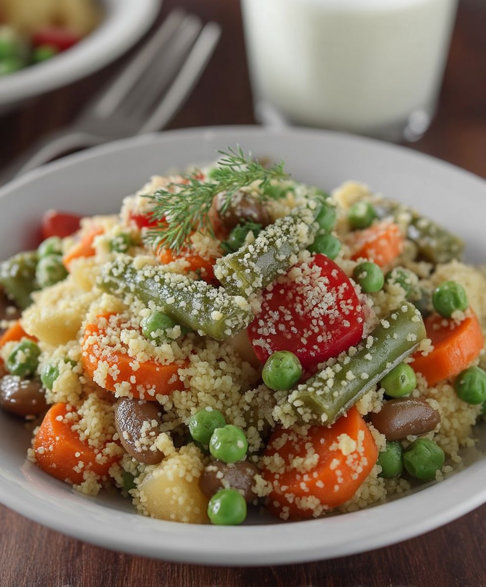 Couscous fèves petits pois
