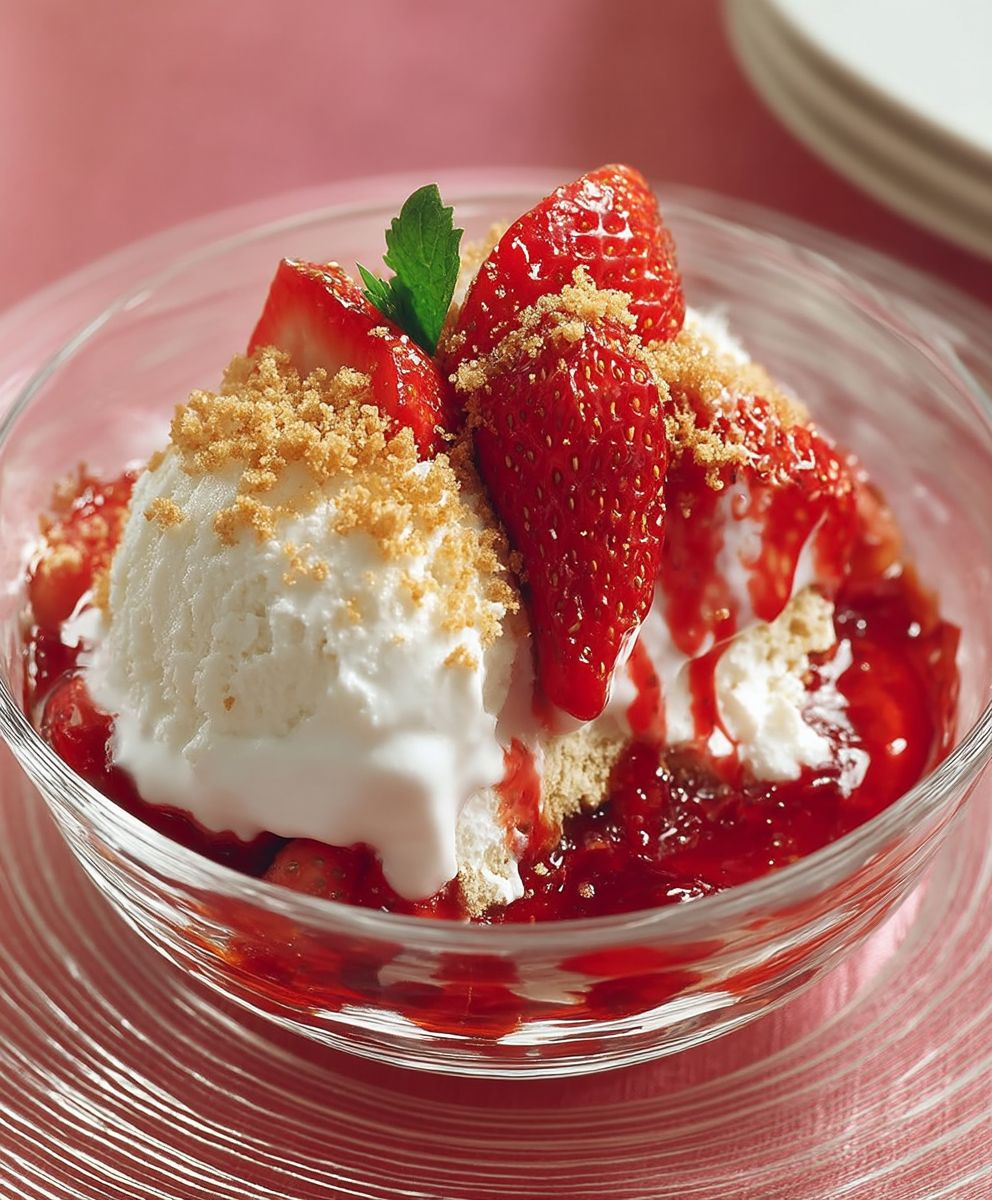 Sundae tarte aux fraises