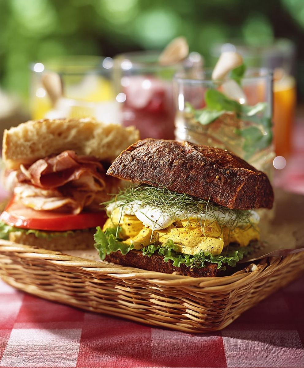 Sandwich poulet mangue curry