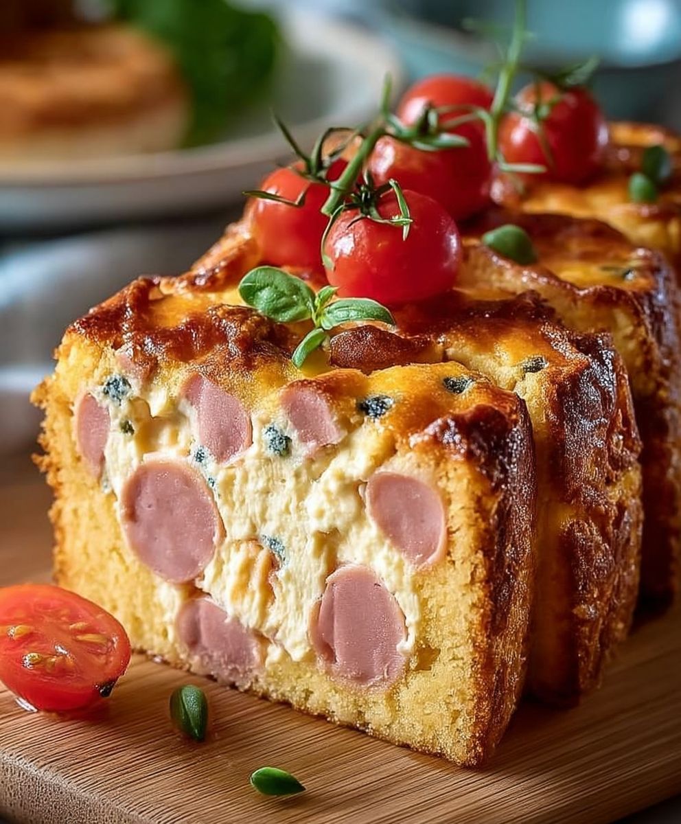 Cake au jambon fromage