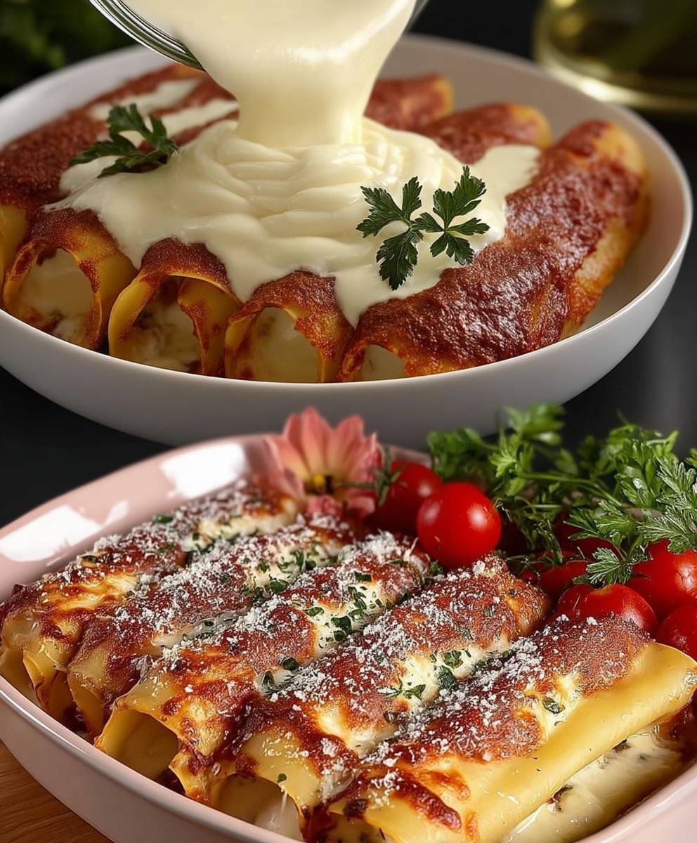 Cannelloni boeuf sauce mozzarella