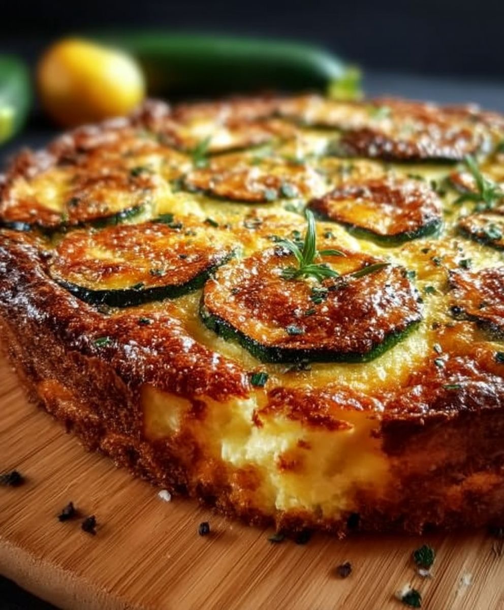 Quiche courgettes chèvre sans pâte