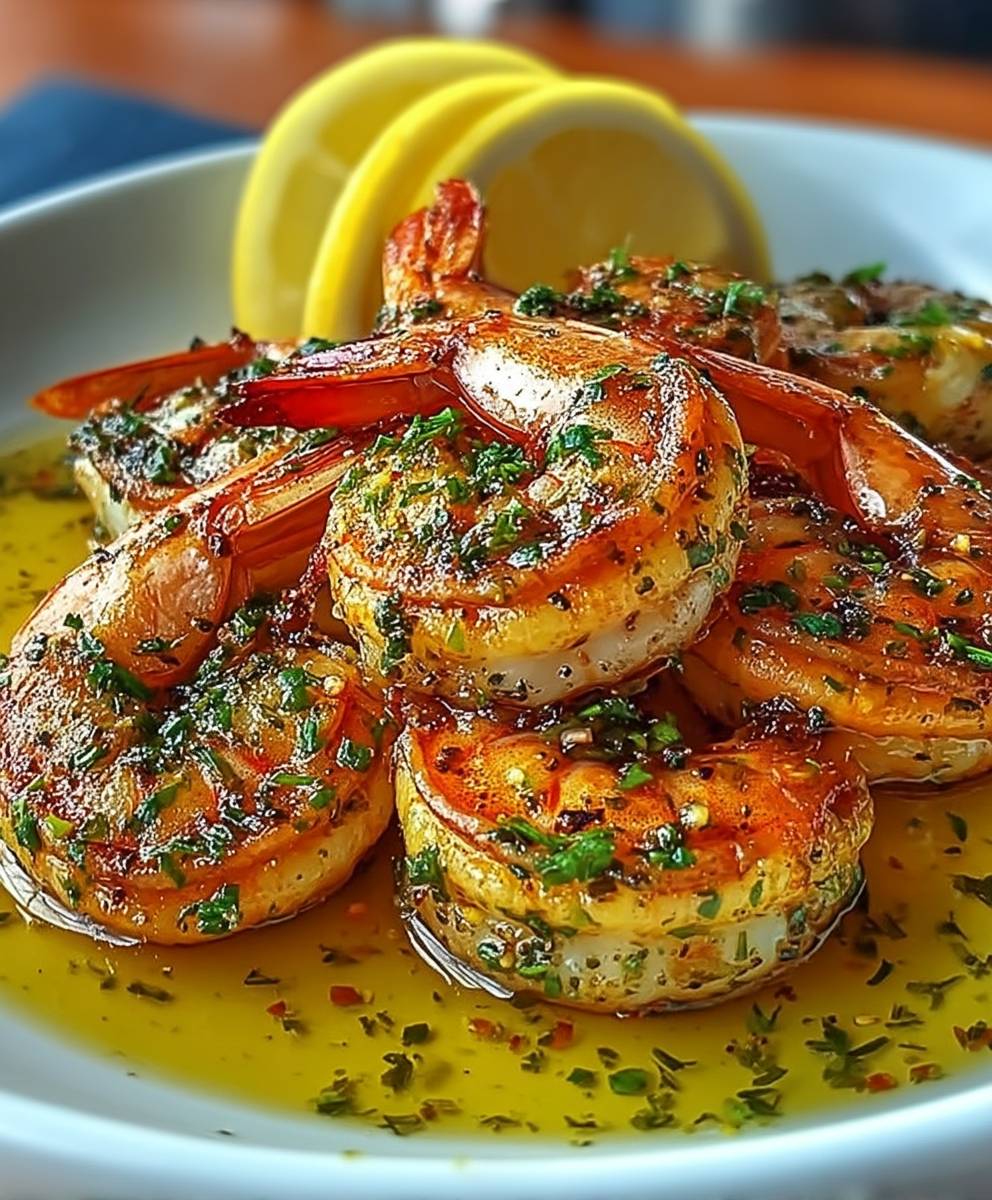 Poêlée gambas beurre ail facile