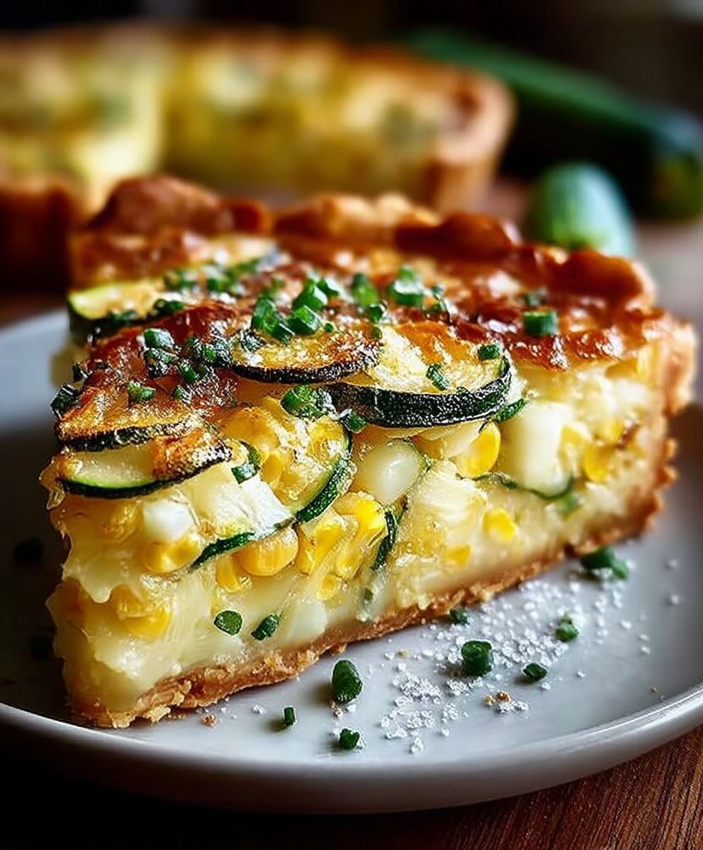 Tarte maïs sucré courgettes