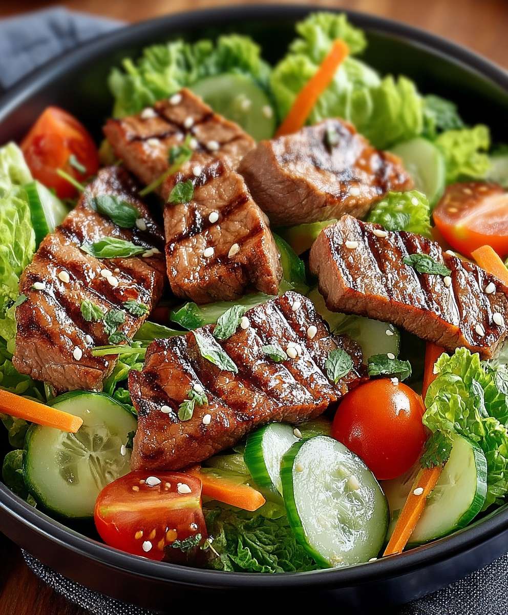 Salade asiatique boeuf grillé