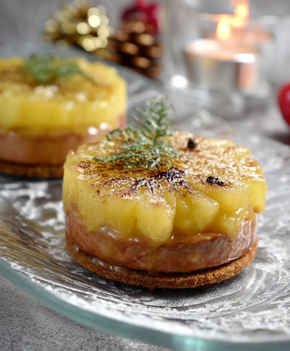 Tatin foie gras pommes flambées