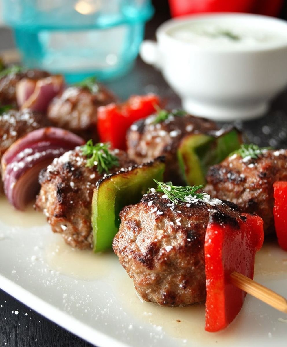 Brochettes boulettes boeuf