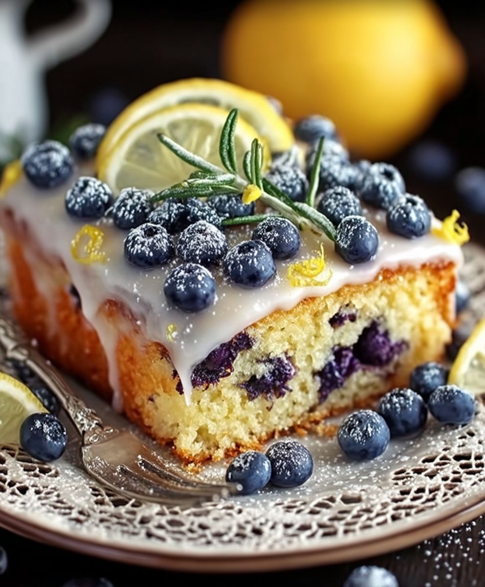 Gateau citron myrtilles