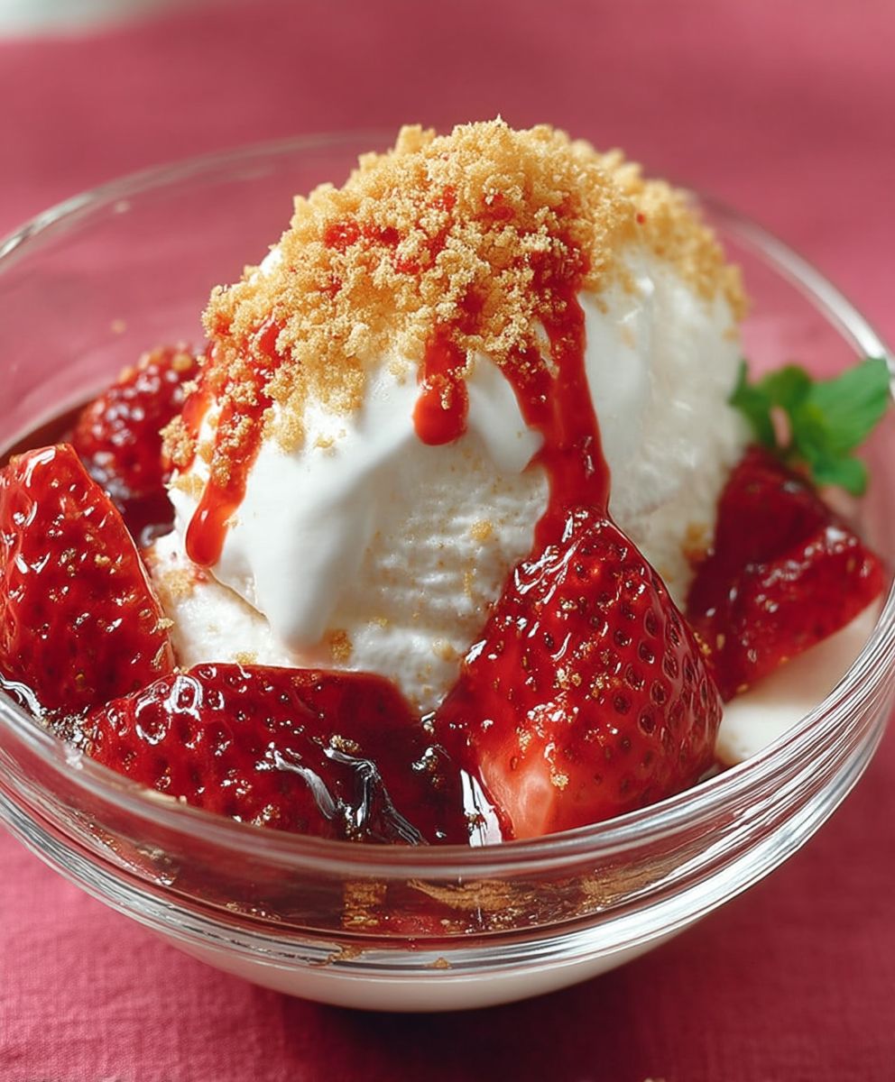 Sundae tarte aux fraises