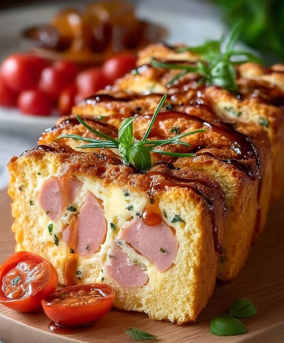 Cake au jambon fromage