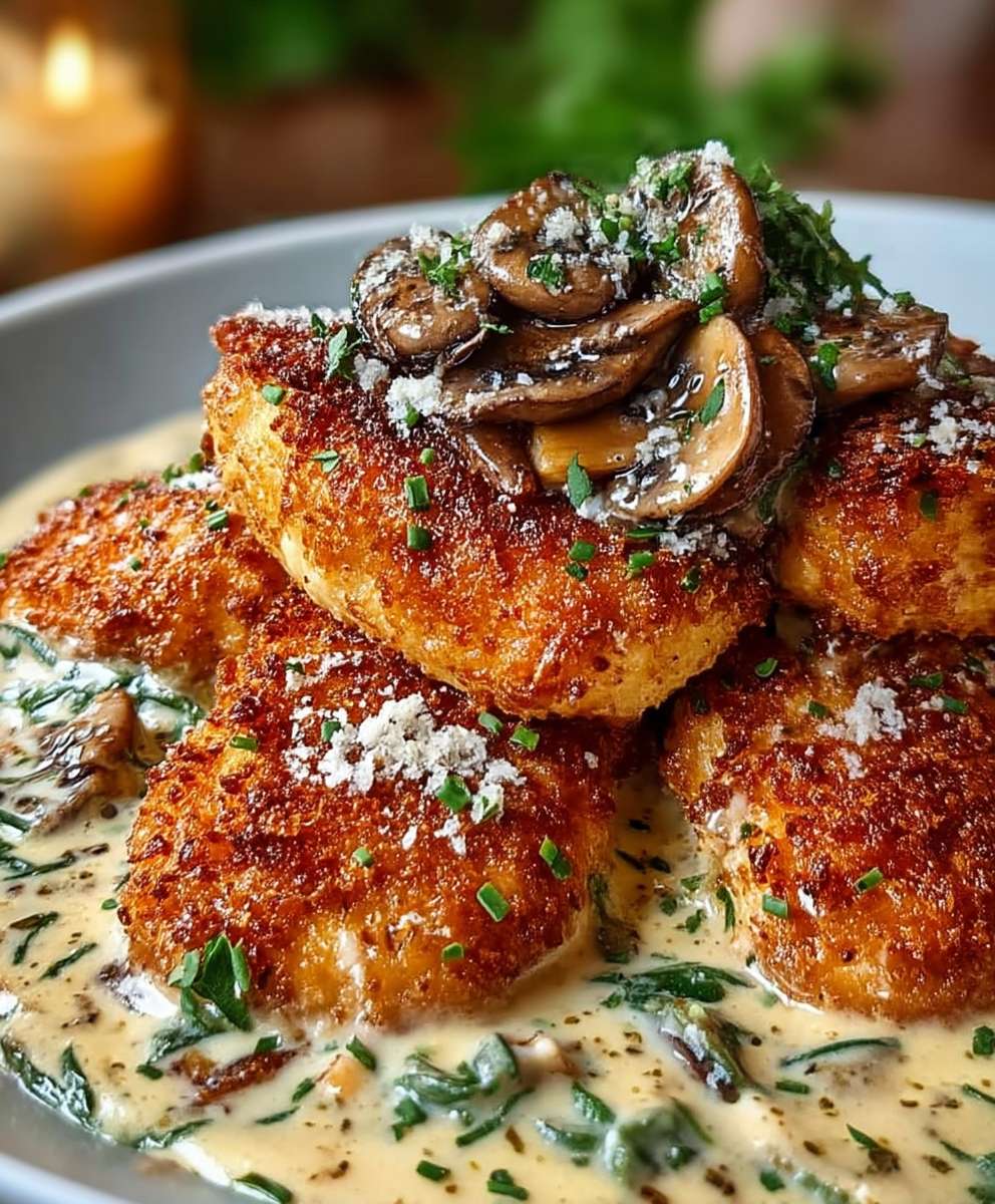 Poulet sauce veloutée champignons