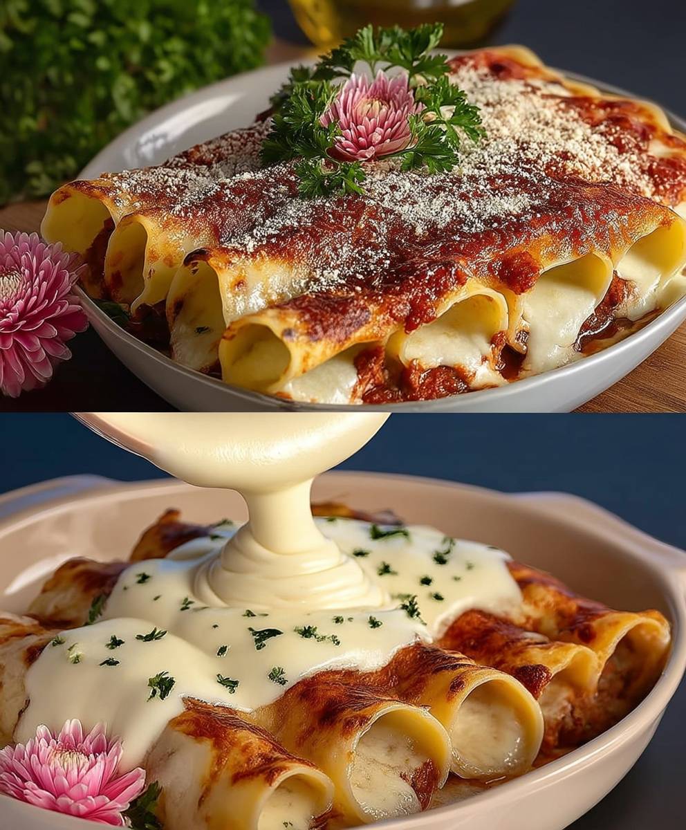 Cannelloni boeuf sauce mozzarella