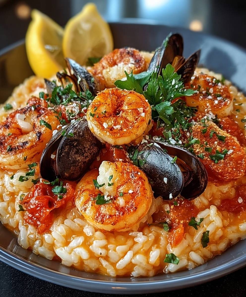 Risotto fruits de mer italien