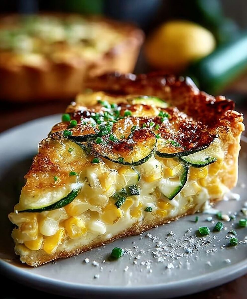 Tarte maïs sucré courgettes