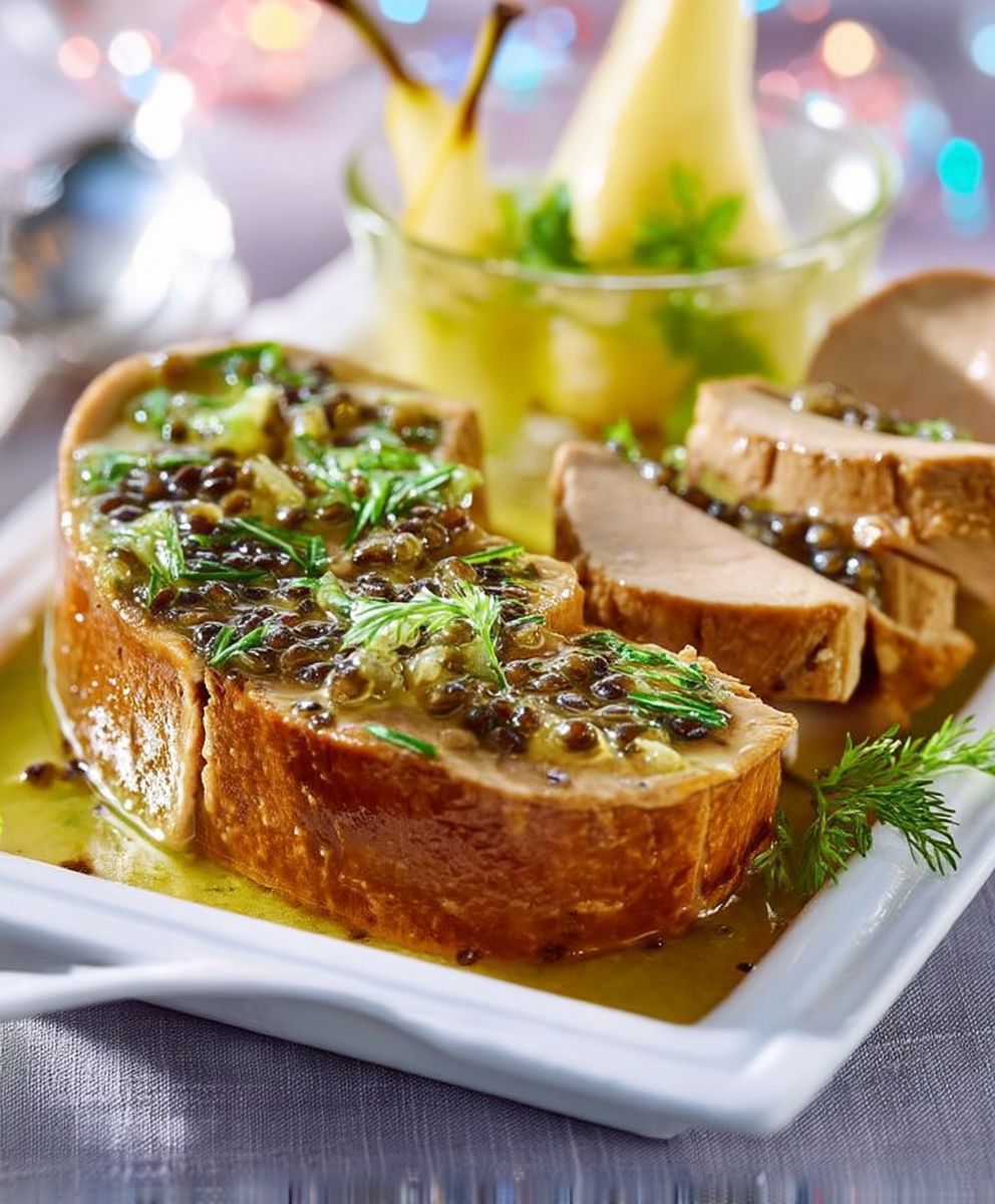 Foie gras aux poires