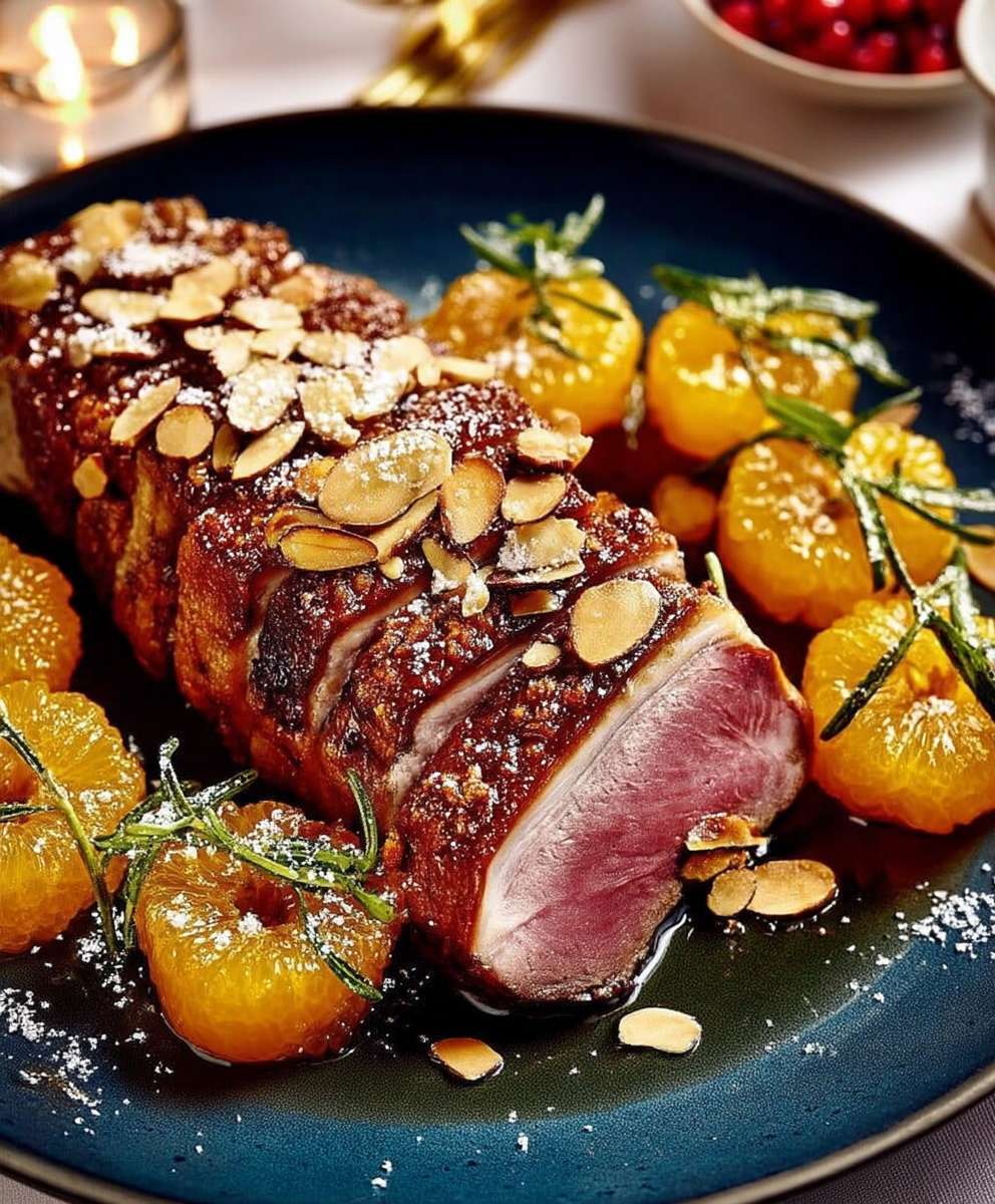 Magret clémentines amandes