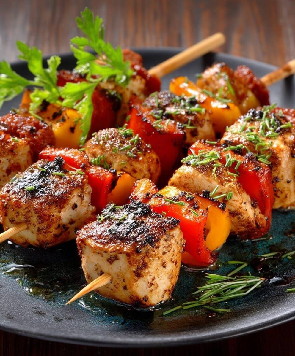 Brochettes poulet chorizo